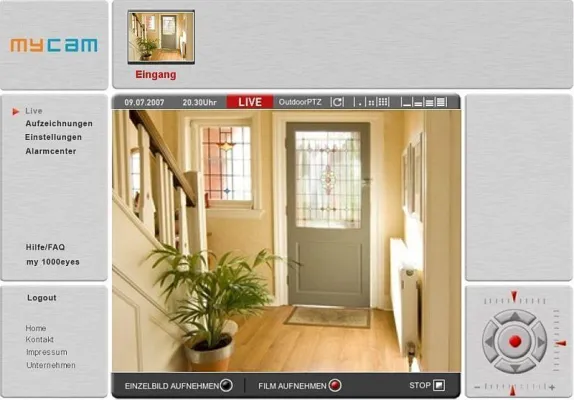 Bild: Videoüberwachung für zu Hause mit Webcam und mycam