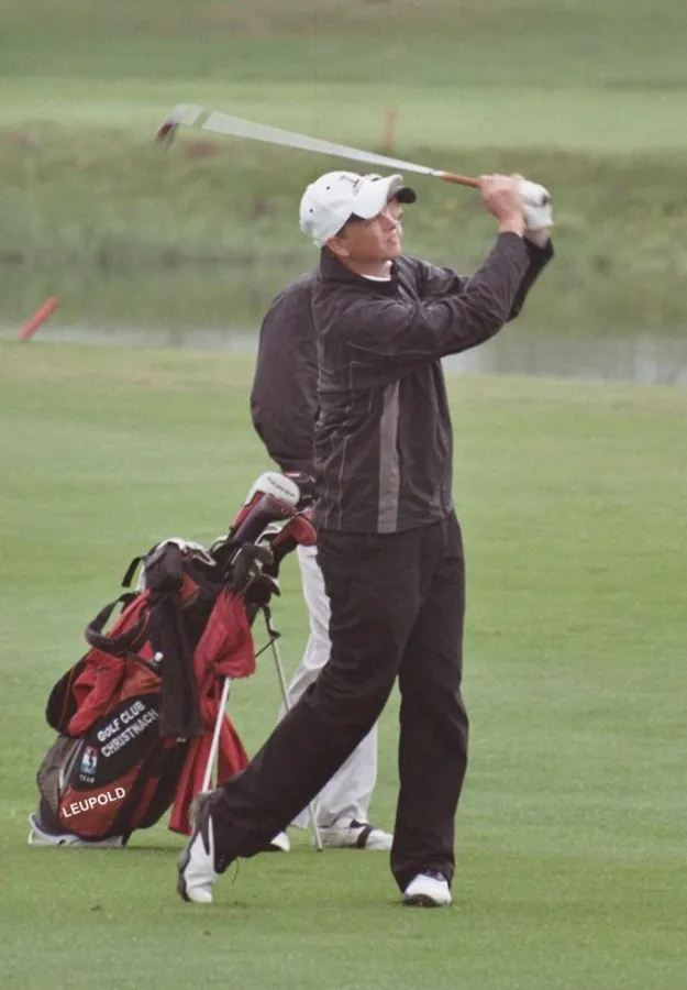 Foto© dublisGolf 02/10: PGA Golfpro Alexander Born auf der German PGA Championship 2009, Feedback zum Praxistest mit Leupold® GX-I Golf Laser Entfernungsmesser