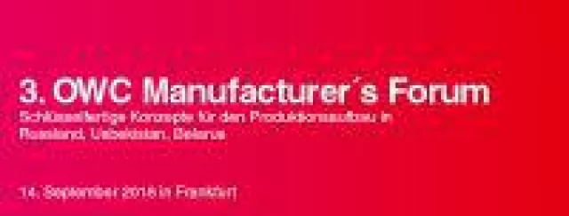 Bild: Save the Date: 3. Manufacturer's Forum (14.09. in Frankfurt/Main)