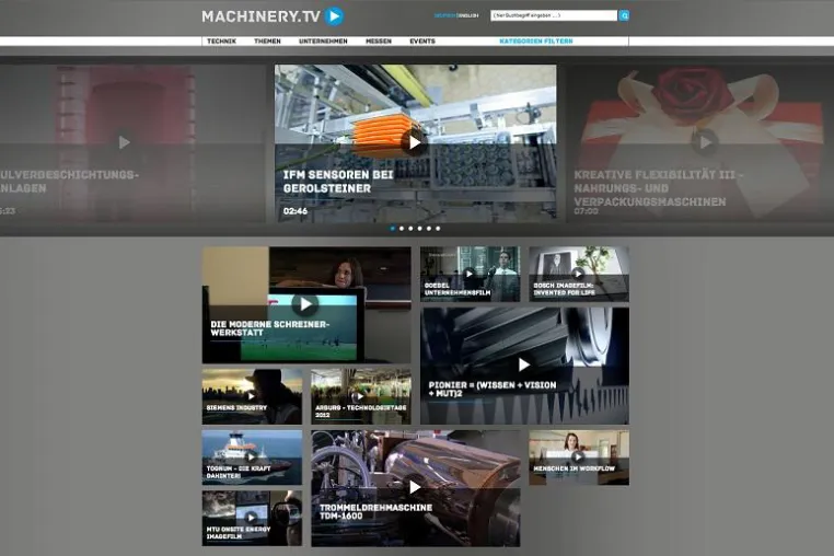 Bild: Machinery.TV - Neues Online Angebot des VDMA