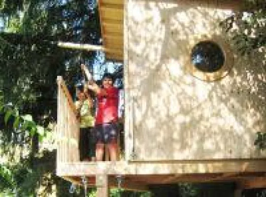 Baumhaus bauen für Kinder im Sommer Bild: Baumhaus bauen für Kinder im Sommer