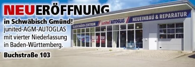 AGM junited AUTOGLAS eröffnet 4. Betrieb in Baden-Württemberg Bild: AGM junited AUTOGLAS eröffnet 4. Betrieb in Baden-Württemberg