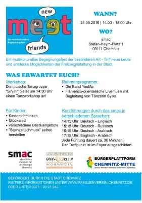 Bild: Begegnungsfest Meet New Friends im SMAC Chemnitz