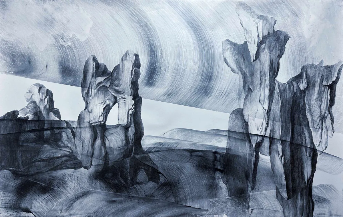 Katja Davar - Bobbin Tales From Landscape Blues, Bernhard Knaus Fine Art 2023 (© Katja Davar & Bernhard Knaus Fine Art)