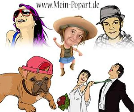 Bild: Ihre privaten Bilder als individuelles und personalisiertes Kunstporträt im Pop Art Stil.