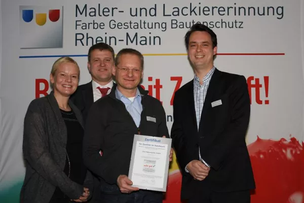 Bild: Zilch Malermeister aus Offenbach erhalten das Gütesiegel "sehr gut"