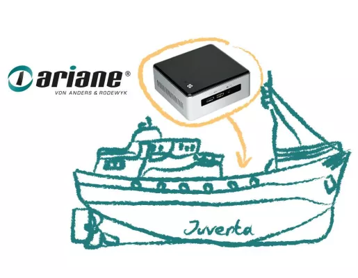 Der Ariane 300 Mini-PC auf Rettungsmission im Mittelmeer Bild: Der Ariane 300 Mini-PC auf Rettungsmission im Mittelmeer