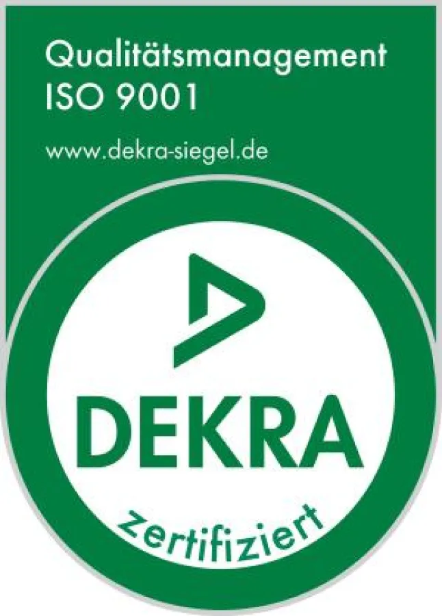 DEKRA Qualitätssiegel nach DIN ISO 9001