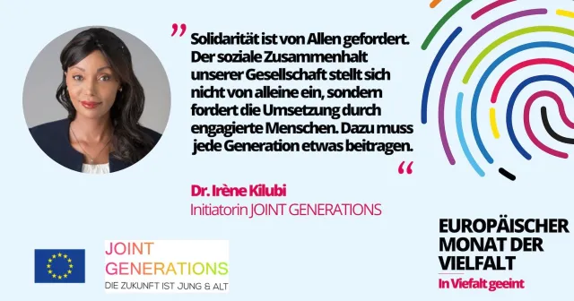 Im „Europäischen Monat der Vielfalt“ lädt JOINT GENERATIONS zu zwei Online-Sessions ein Bild: Im „Europäischen Monat der Vielfalt“ lädt JOINT GENERATIONS zu zwei Online-Sessions ein