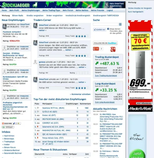 Bild: Stockjaeger.de die Börsen-Community wird bei Mabya.de versteigert