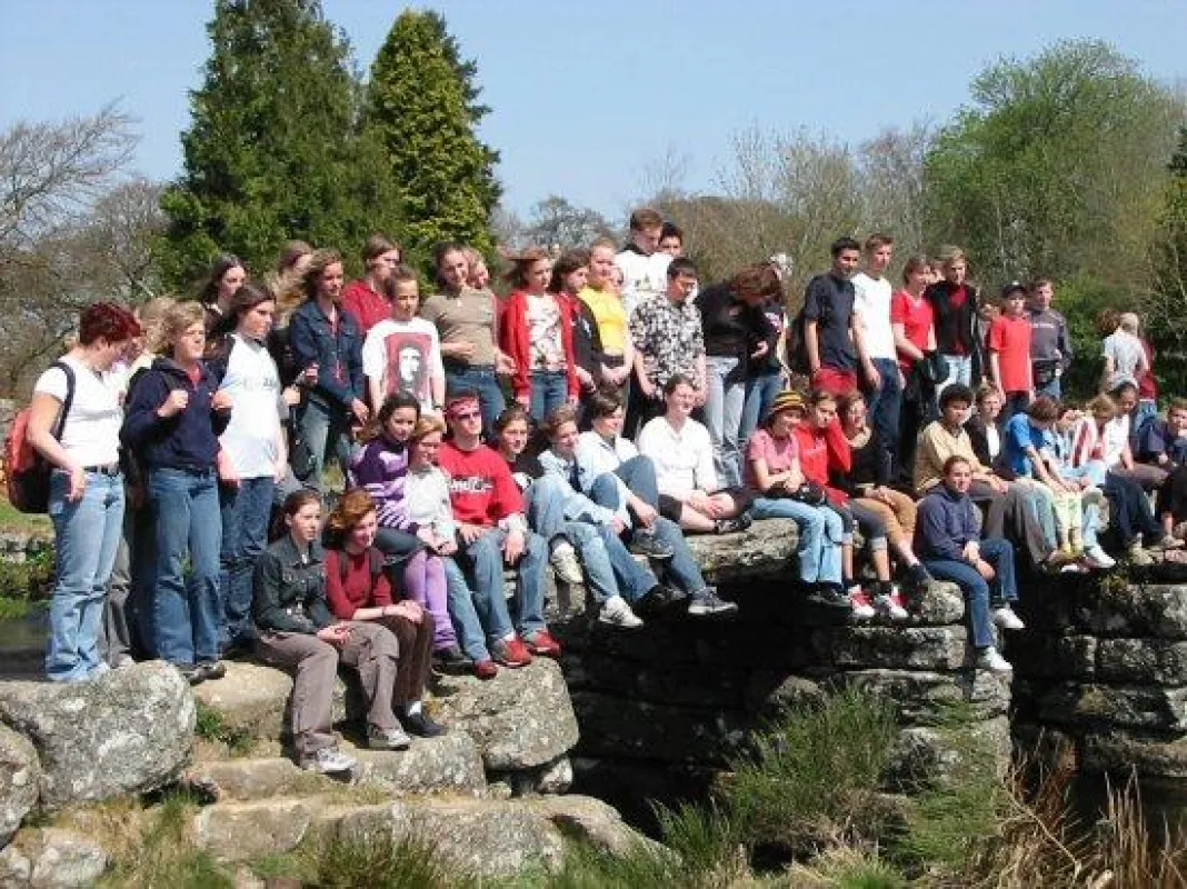 Schülergruppe in Torquay