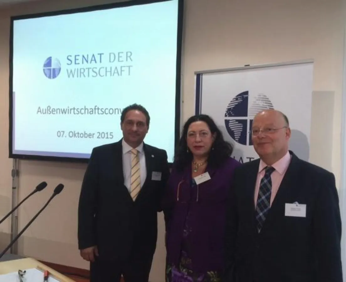 Prof. Peter Anterist, Senatorin Mag. Elisabeth Heller, Sergey Frank