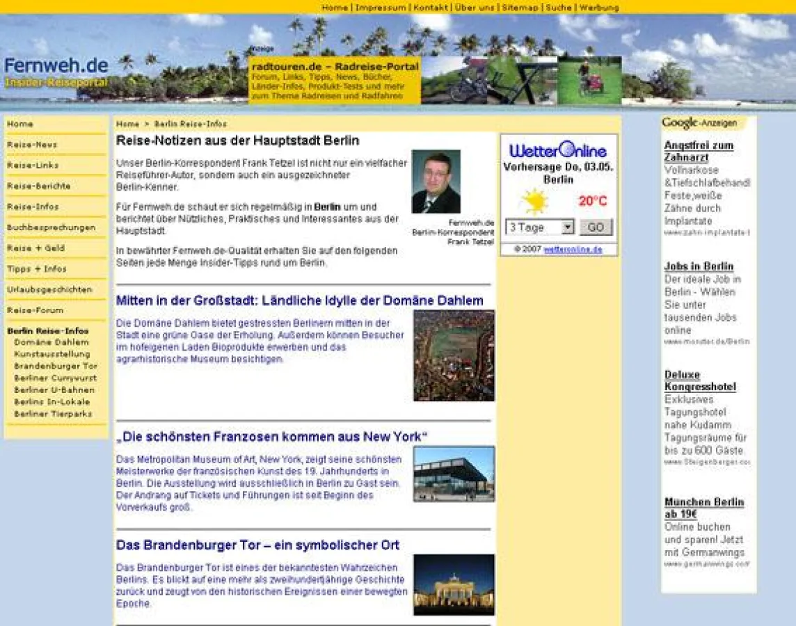 Tipps und Infos für die Berlin-Reise bei www.fernweh.de