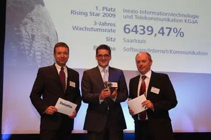 inexio ist Deloitte Rising Star 2009 Bild: inexio ist Deloitte Rising Star 2009
