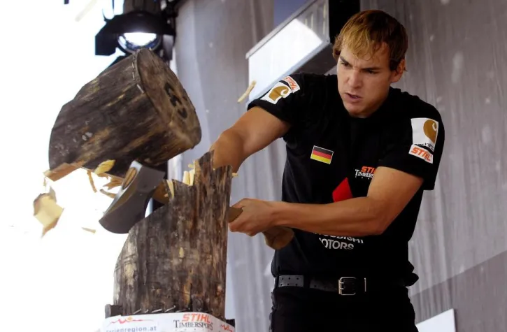 Neuseeländer David Bolstad gewinnt die STIHL® TIMBERSPORTS® Weltmeisterschaft 2008 in Irland Bild: Neuseeländer David Bolstad gewinnt die STIHL® TIMBERSPORTS® Weltmeisterschaft 2008 in Irland