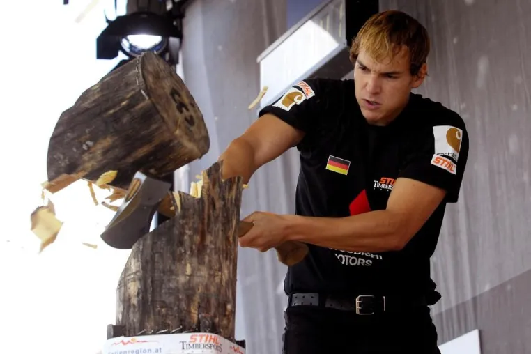 Neuseeländer David Bolstad gewinnt die STIHL® TIMBERSPORTS® Weltmeisterschaft 2008 in Irland Bild: Neuseeländer David Bolstad gewinnt die STIHL® TIMBERSPORTS® Weltmeisterschaft 2008 in Irland
