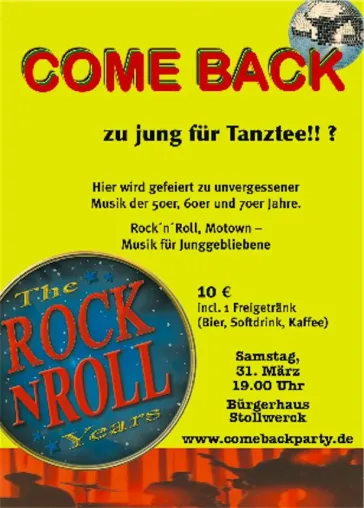 Bild: Come Back – Die Party für die Jugend der 50er-, 60er- und 70er Jahre