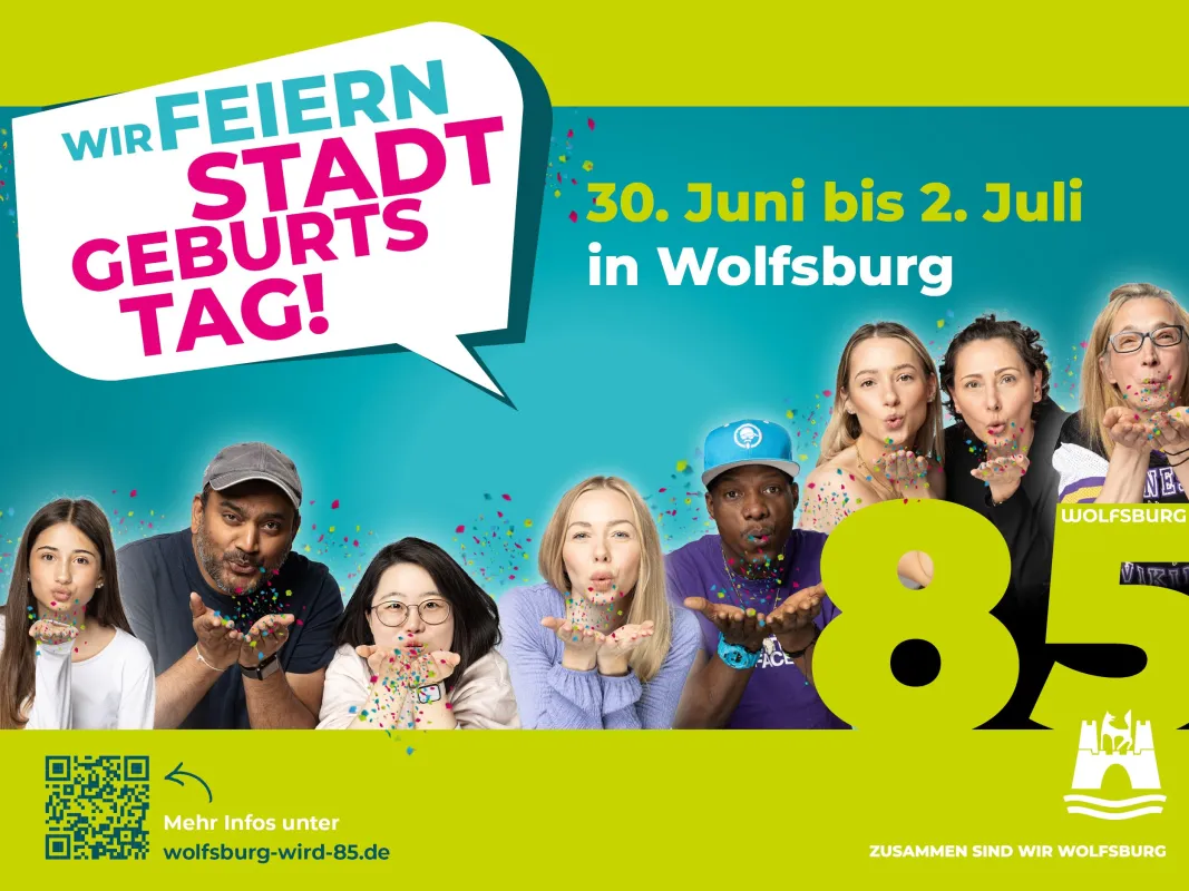 Werbekampagne zum 85. Stadtgeburtstag (© WMG Wolfsburg)