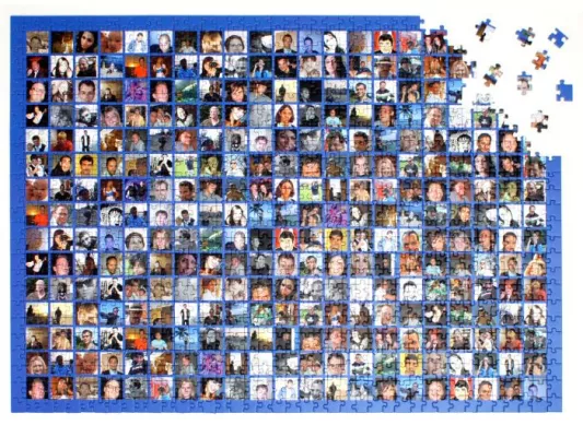 Bild: Facebook-Kontakte als echtes Puzzle bestellen