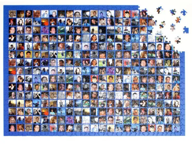 Bild: Facebook-Kontakte als echtes Puzzle bestellen