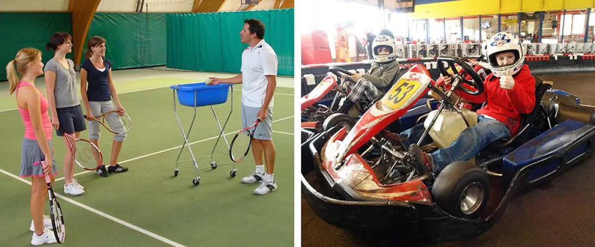 Tennisunterricht und GoKart in Yverdon (Diese Fotos können für einen Artikel über Linguista verwende