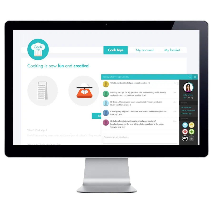 Click to Community auf Webseite