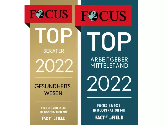 Bild: Zwei FOCUS-BUSINESS Auszeichnungen für ZEQ im Jahr 2022