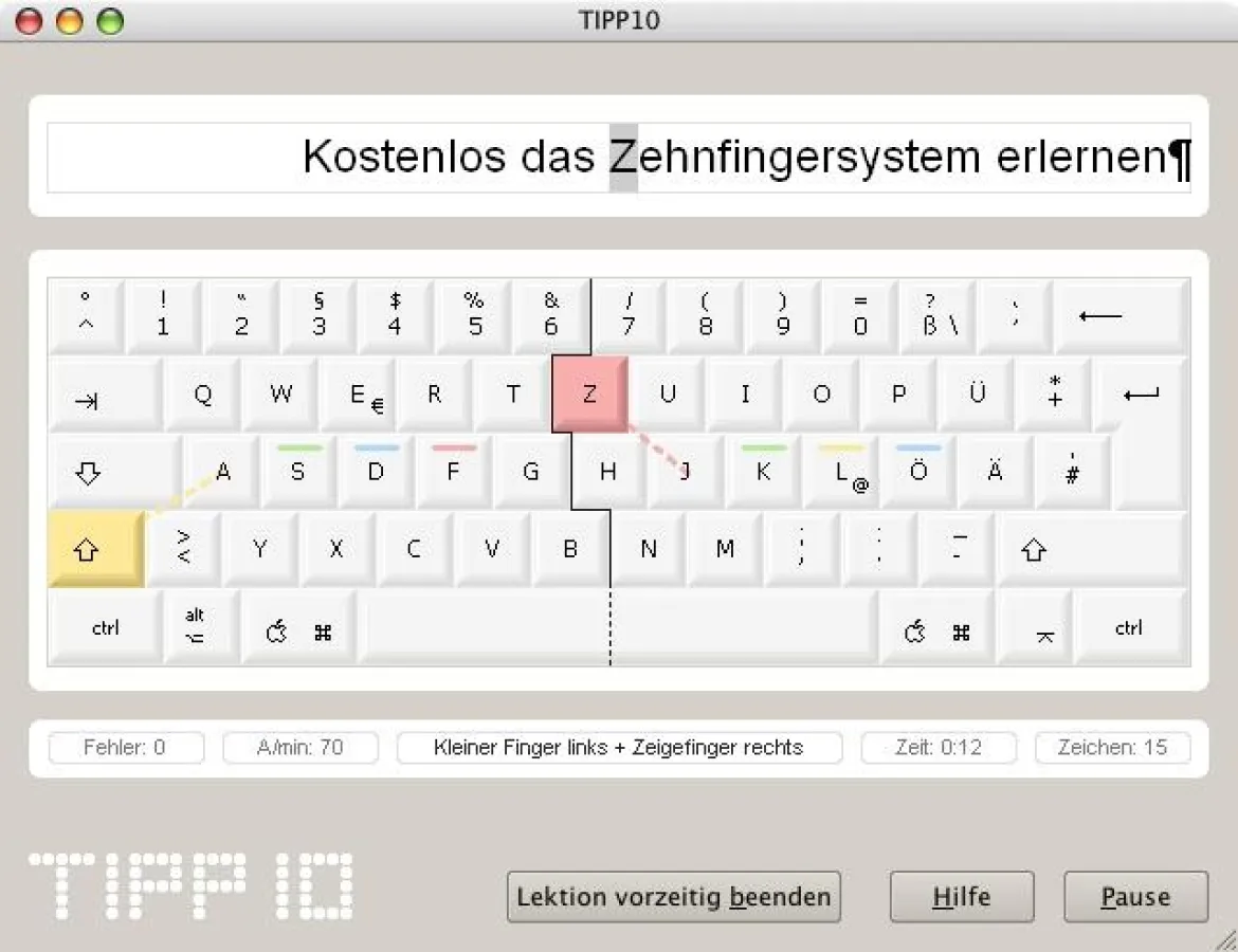 TIPP10 - kostenloser Open Source Tipptrainer