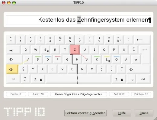 Bild: Veröffentlichung Version 2.1.0 des kostenlosen 10-Finger-Schreibtrainers TIPP10