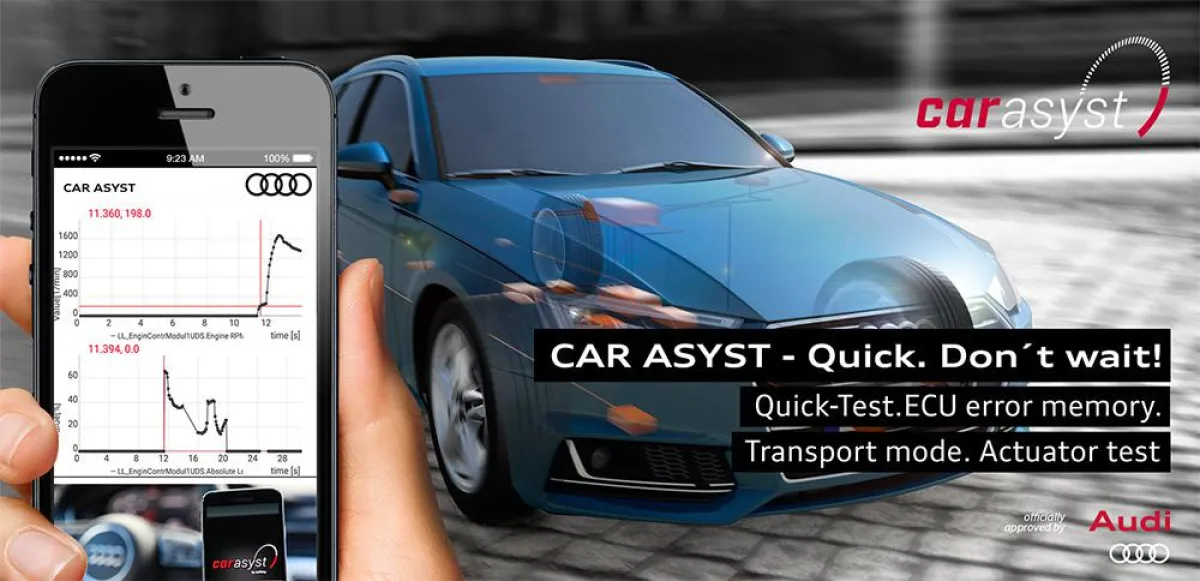 CAR ASYST App für Audi - der Schnelltester auf Smartphone und Tablet