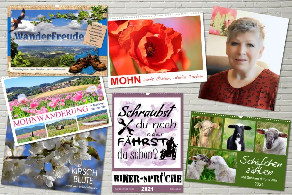 Bild: Kalender mit Schafen und Ziegen, Regionalem aus Nordhessen sowie Blumen und lustigen Sprüchen 