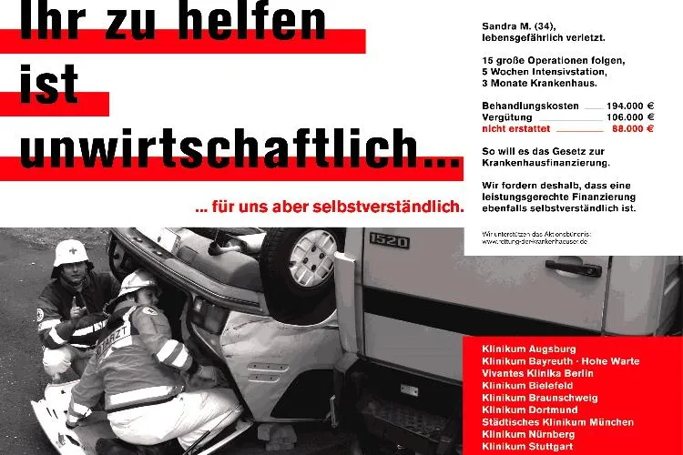 Neun kommunale Großkrankenhäuser von Berlin bis München starten eine Plakat- und Anzeigenkampagne Bild: Neun kommunale Großkrankenhäuser von Berlin bis München starten eine Plakat- und Anzeigenkampagne