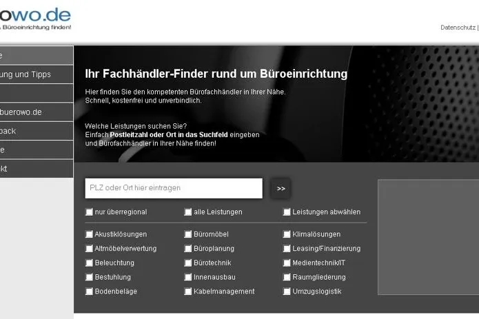 Bild: buerowo.de - B2B Bürofachhandel-Suche gestartet
