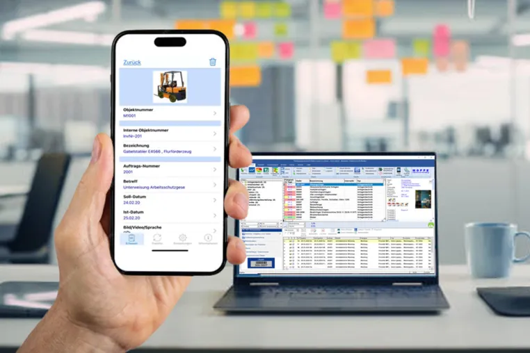 Mobile Wartungsplaner-App erfasst Prüftermine und Störmeldungen Bild: Mobile Wartungsplaner-App erfasst Prüftermine und Störmeldungen