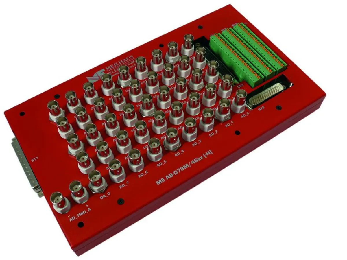 BNC-Anschlussblock, kann platzsparend am Gehäuse montiert werden