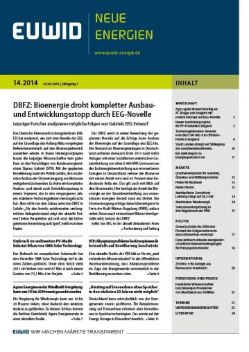 Bild: EEG-Novelle: DBFZ warnt vor komplettem Ausbau- und Entwicklungsstopp für Bioenergie