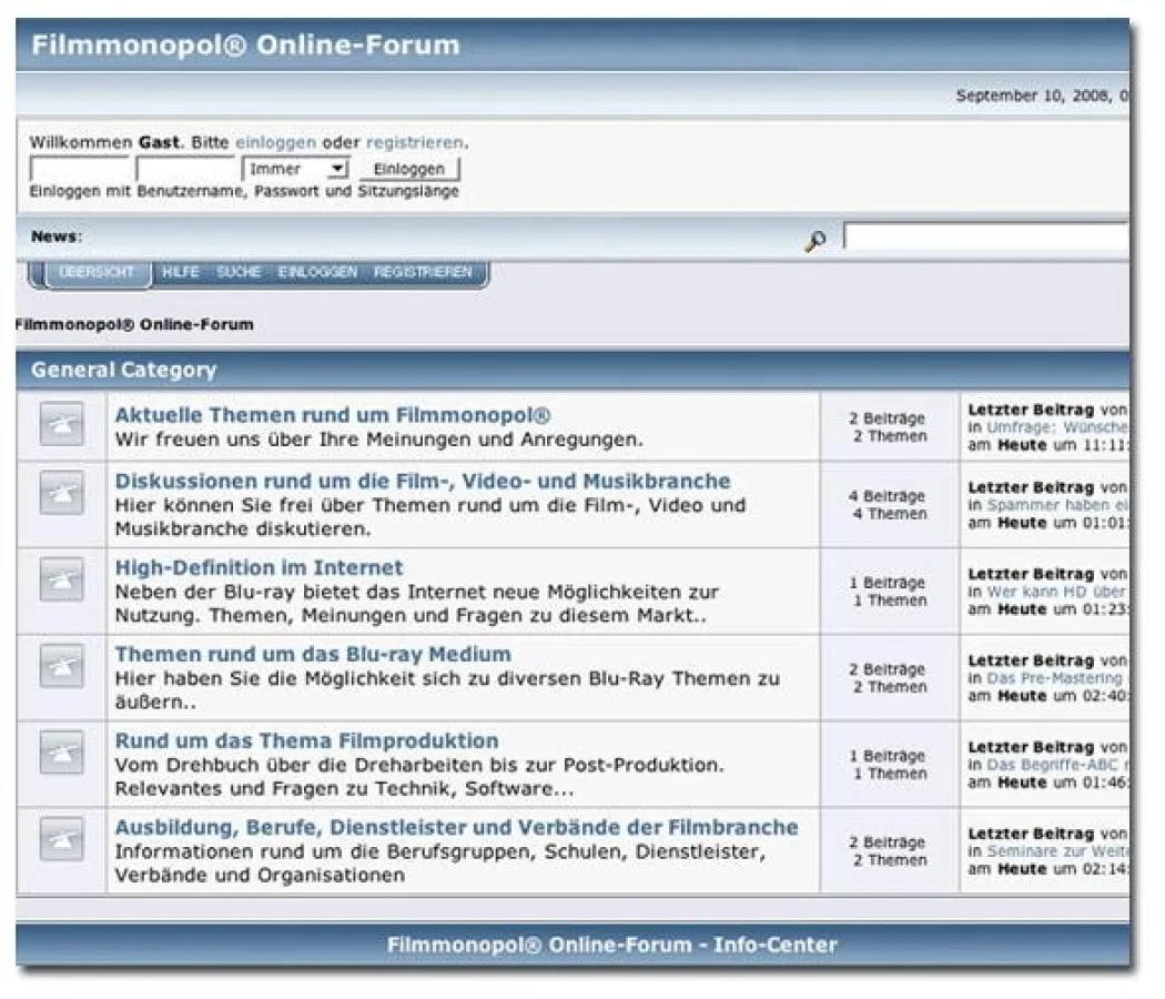 Das neue Filmmonopol Online-Forum