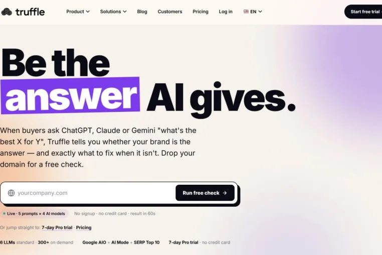 Sichtbar in ChatGPT, Gemini & Co.: Truffle startet als handlungsorientiertes GEO-Tool in Deutschland Bild: Sichtbar in ChatGPT, Gemini & Co.: Truffle startet als handlungsorientiertes GEO-Tool in Deutschland