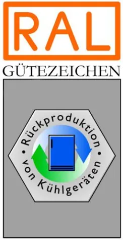 Bild: RAL Gütezeichen - Klimaschutz durch sorgfältige Rückproduktion von Kühlgeräten