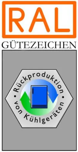 Bild: RAL Gütezeichen - Klimaschutz durch sorgfältige Rückproduktion von Kühlgeräten
