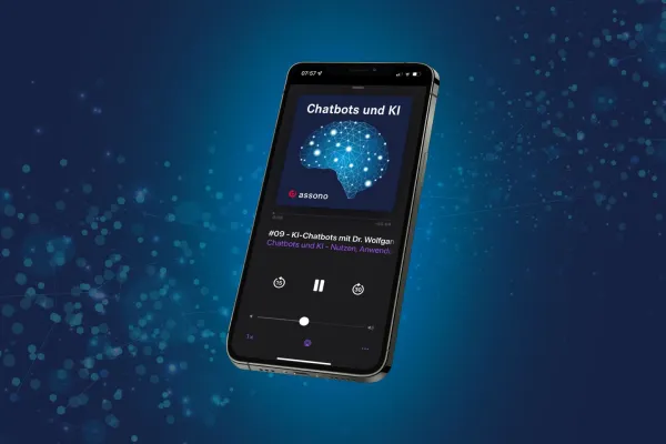Bild: Neue Folge des assono-Podcasts „Chatbots und KI“: Wie virtuelle Assistenten Geschäftsprozesse optimieren 
