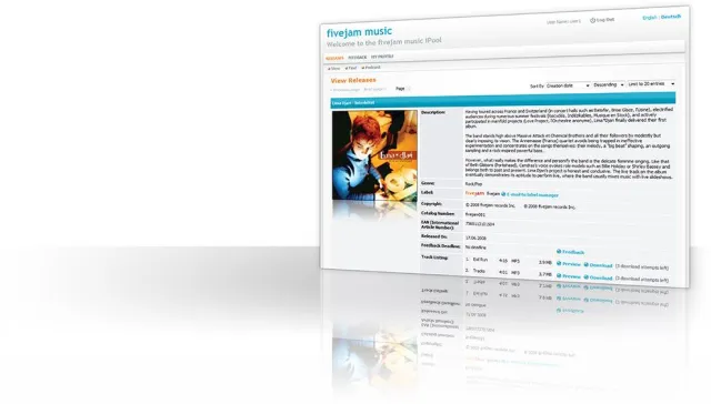 Bild: Software für Online-Musikbemusterung in neuer Version