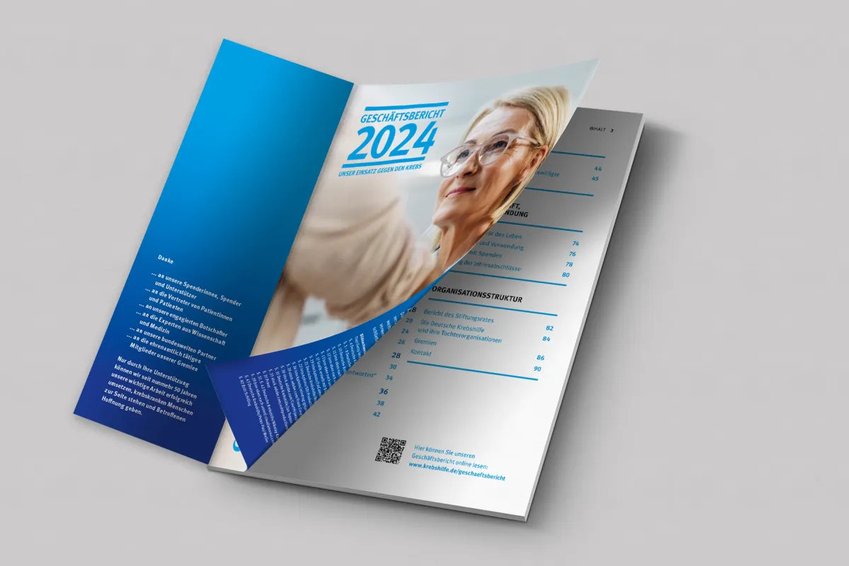 Geschäftsbericht 2024 (© Deutsche Krebshilfe)