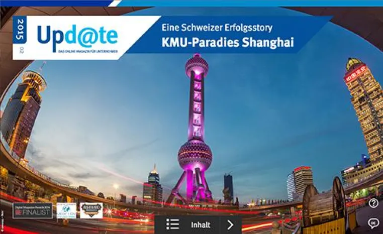 KMU-Paradies Shanghai – Upd@te Schweiz über wachsende Erträge im China-Geschäft Bild: KMU-Paradies Shanghai – Upd@te Schweiz über wachsende Erträge im China-Geschäft