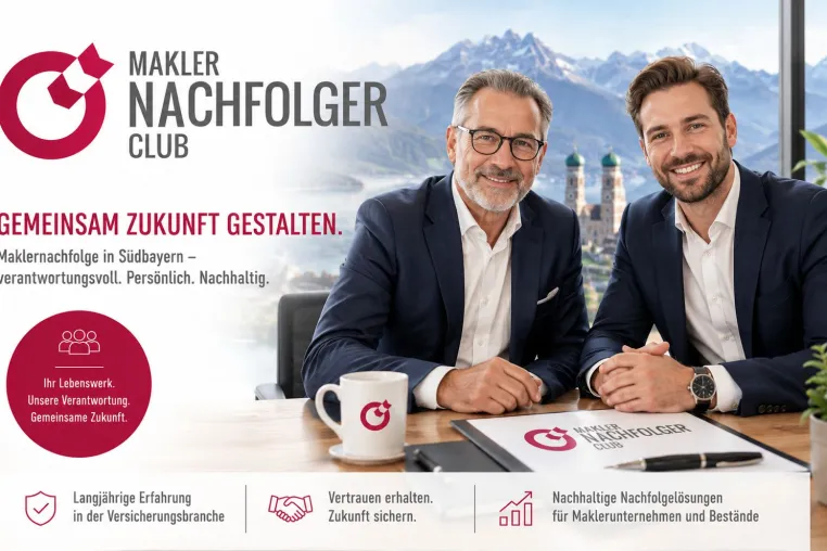Bild: Maklernachfolge in Südbayern: Vater-Sohn-Team sucht Versicherungsbestand oder Maklerunternehmen zur Übernahme