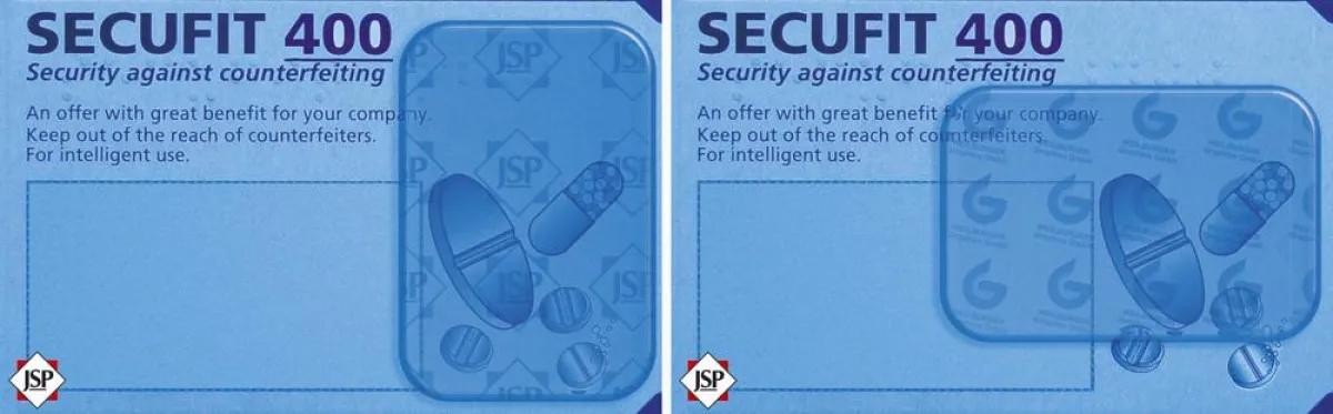 TWIN-ICI unter UV-Licht mit aufgelegter Decodier-Linse in unterschiedlichen Winkelungen