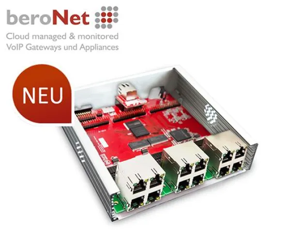 Bild: beroNet stellt auf der CeBIT das neue Gateway und die neue Telephony Appliance vor