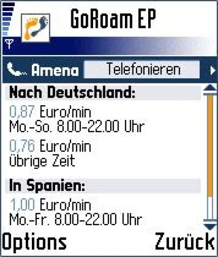 Bild: Preisvergleich für Auslandstarife