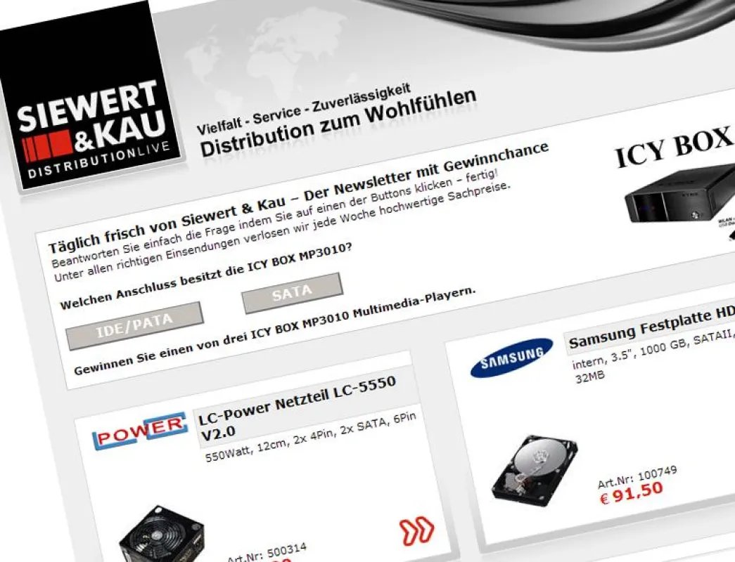 Check'n'Win - Der neue Newsletter von Siewert & Kau