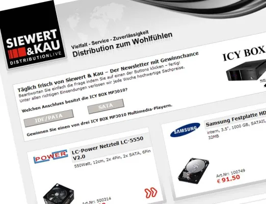 Bild: Siewert & Kau startet mit „Check’n’Win“ ein innovatives Newsletterkonzept